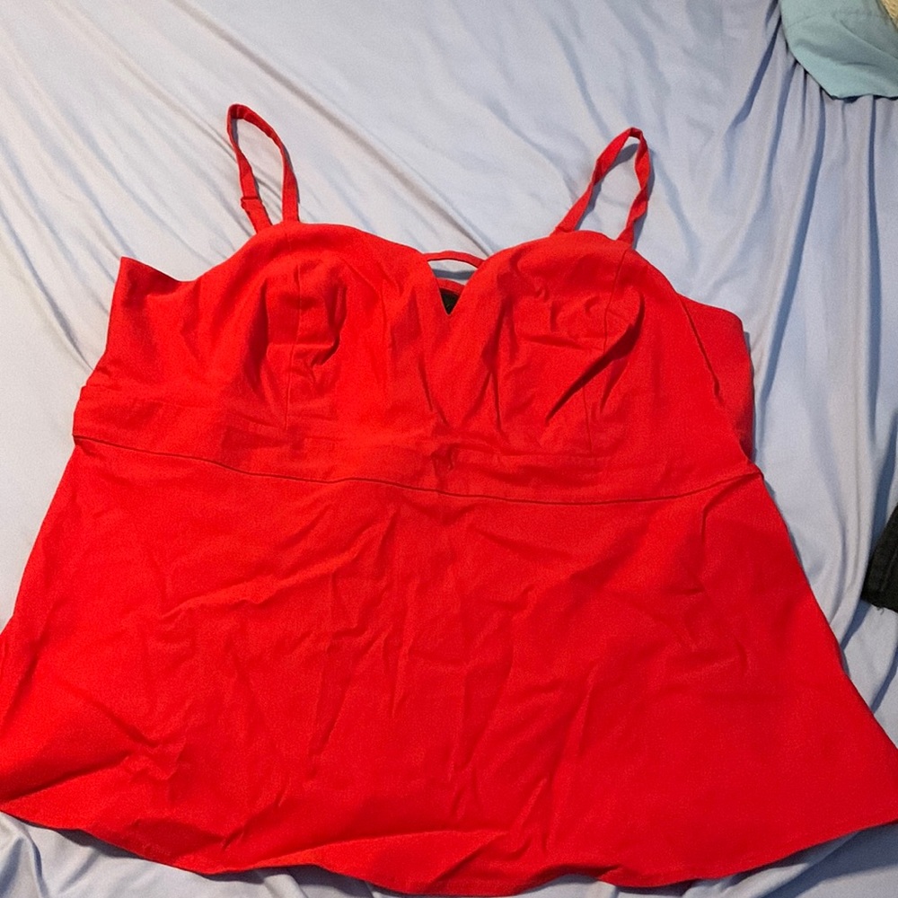 Torrid peplum cami bright red. Size 3 (22-24).